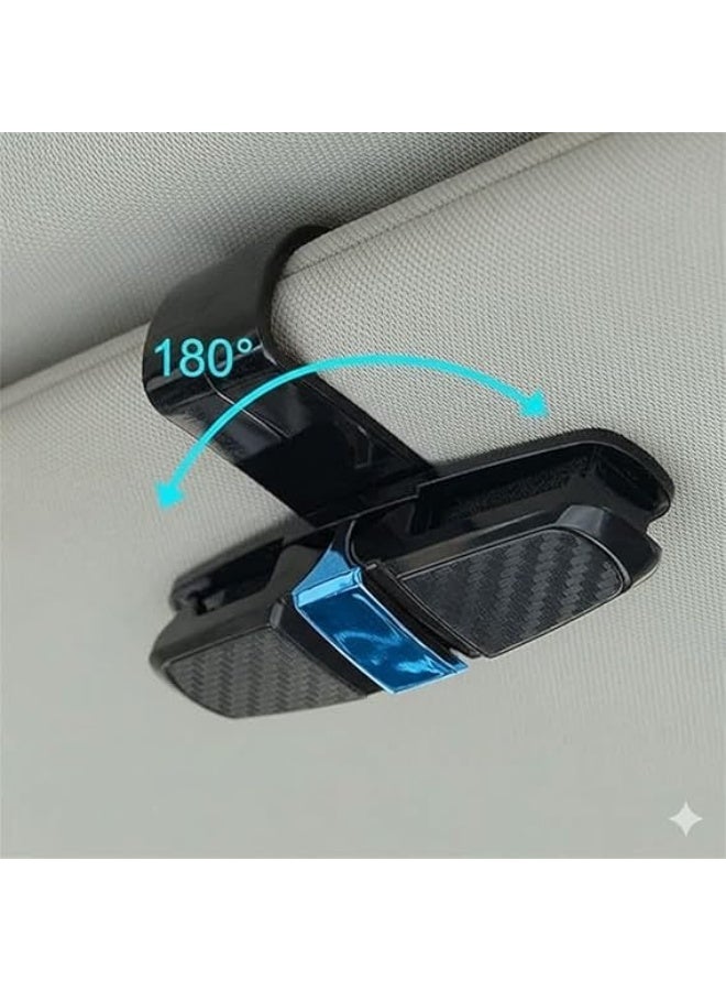 يو شوب حامل نظارات لواقي الشمس للسيارة من يوشوب، حامل بمشبك تثبيت للنظارات، مشبك مزدوج الأطراف قابل للدوران 180 درجة - Image 3